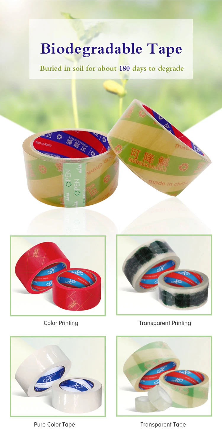 100% Biodegradable/BOPP/OPP/PLA /Recyclable/Writable/Degradable Packing Tape